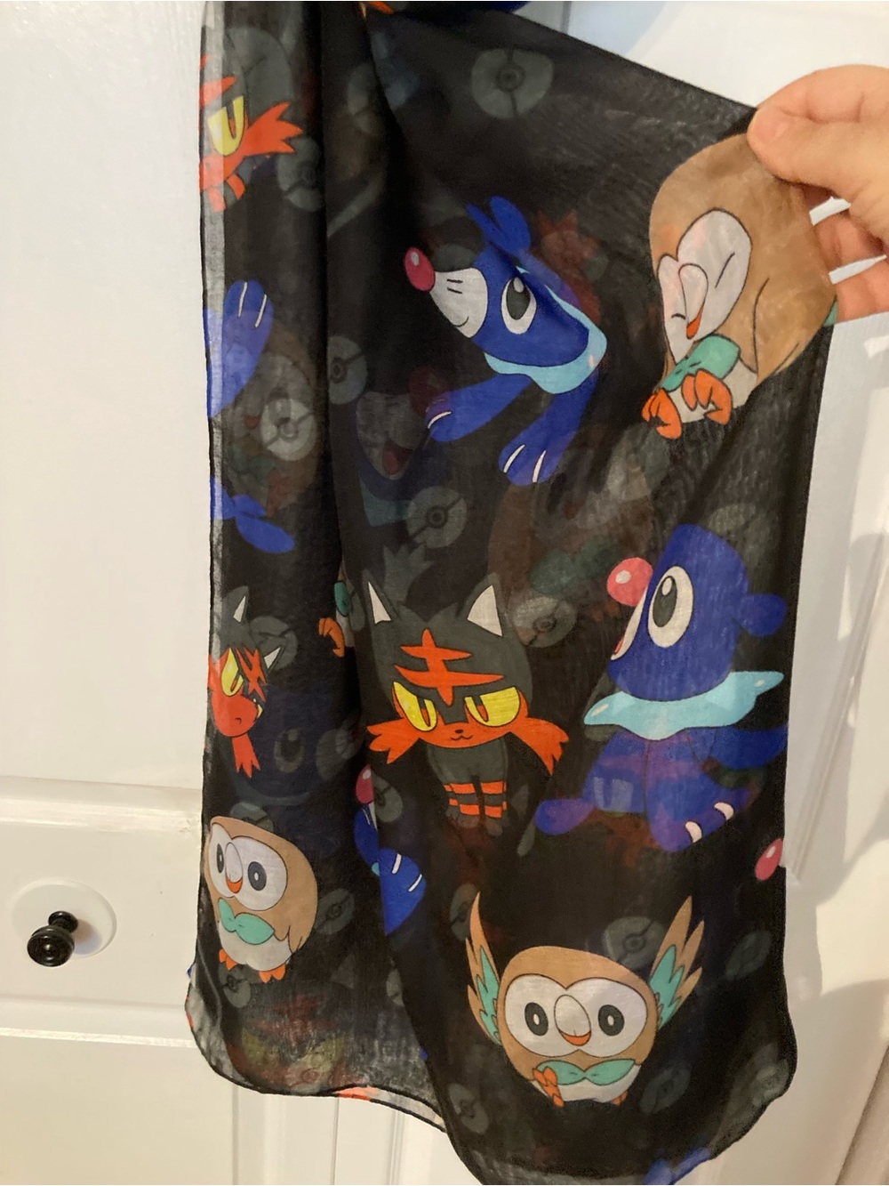 Loungefly Multicolor Pokémon Print Scarf with Black Trim